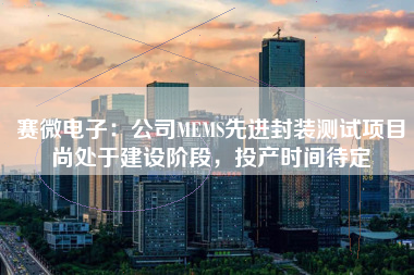 赛微电子：公司MEMS先进封装测试项目尚处于建设阶段，投产时间待定