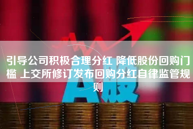 引导公司积极合理分红 降低股份回购门槛 上交所修订发布回购分红自律监管规则