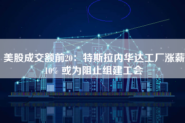 美股成交额前20：特斯拉内华达工厂涨薪10% 或为阻止组建工会