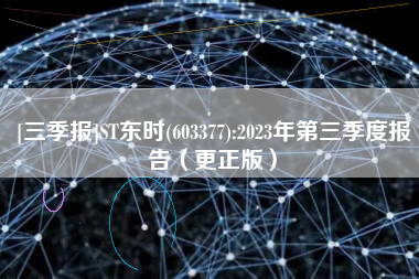 [三季报]ST东时(603377):2023年第三季度报告（更正版）